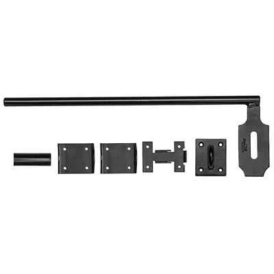 National Hardware 4.31 in. L Black Steel Cane Bolt 1 pk - Image 2