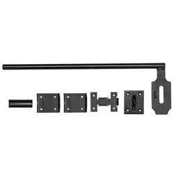 National Hardware 4.31 in. L Black Steel Cane Bolt 1 pk - Image 3