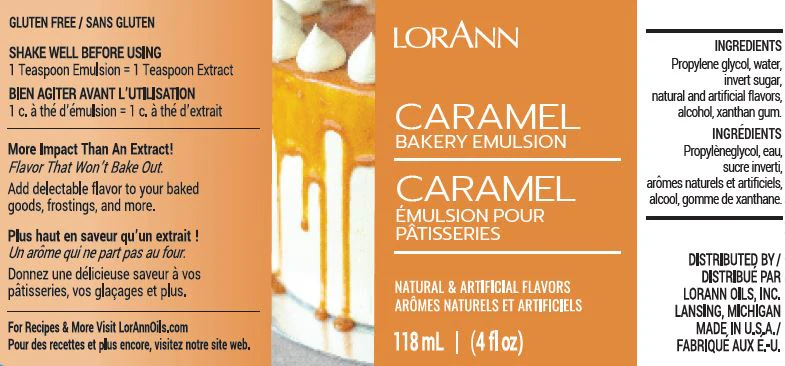 Caramel Bakery Emulsion - 4 oz. - 16 oz. - 1 Gallon - 5 Gallons - Bakery Emulsions Canada - Ships Free Within Canada on Orders Above CAD $199 - Image 4