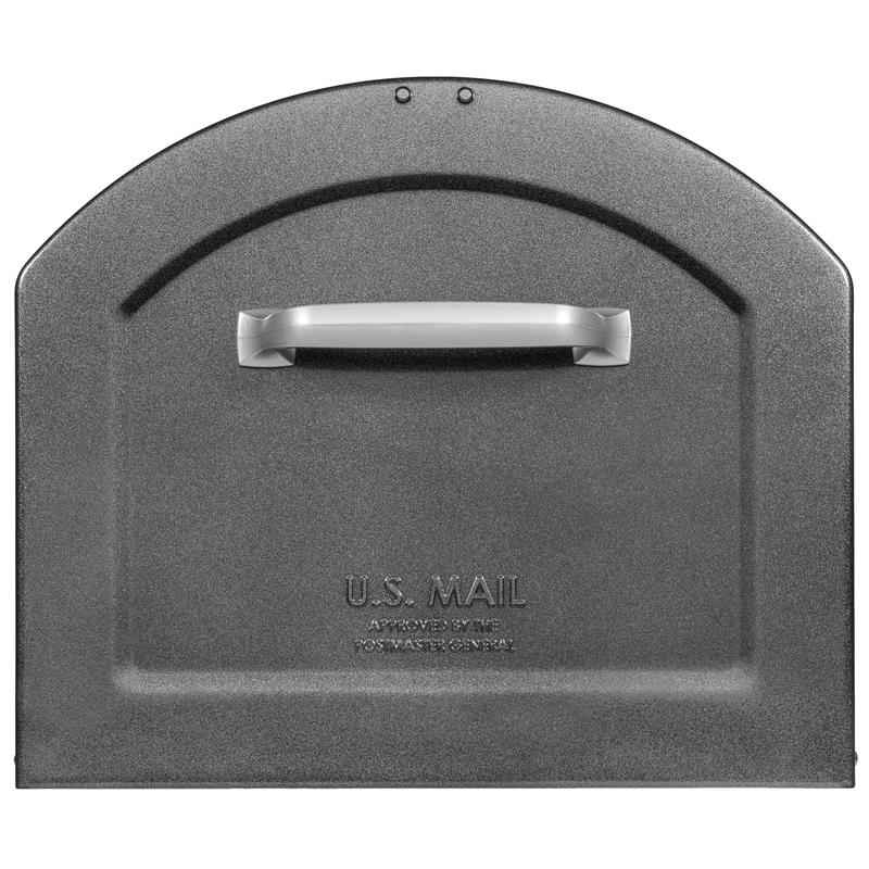 Architectural Mailboxes Pewter Galvanized Steel Post Mounted Mailbox 18.3 L x 12 H x 14 W in. - Image 6