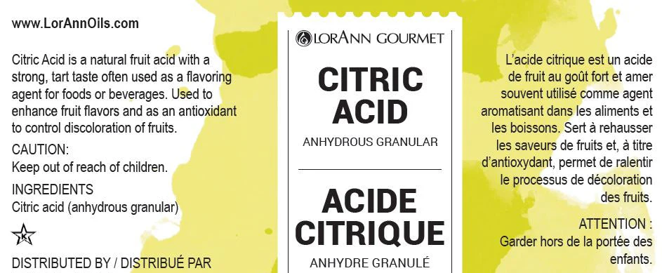Citric Acid (Anhydrous Granular) - Specialty Ingredients - 16 oz. Bag - Ships Free Within Canada on Orders Above CAD $199 - Image 2