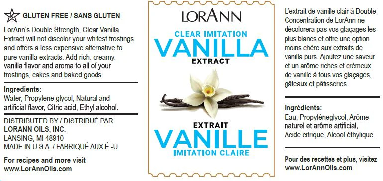 Clear Vanilla Extract (Imitation) - 4 oz. - 16 oz. - 1 Gallon - 5 Gallons - Ships Free Within Canada on Orders Above CAD $199 - Image 3