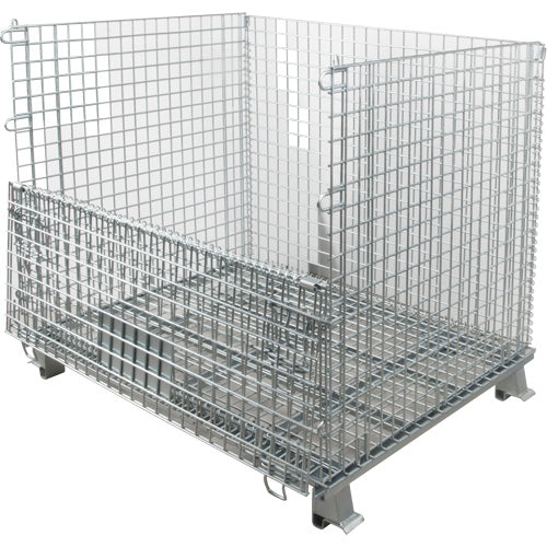Collapsible Wire Container, 40" W x 48" D x 42" H, 4000 lbs. Capacity - Image 3