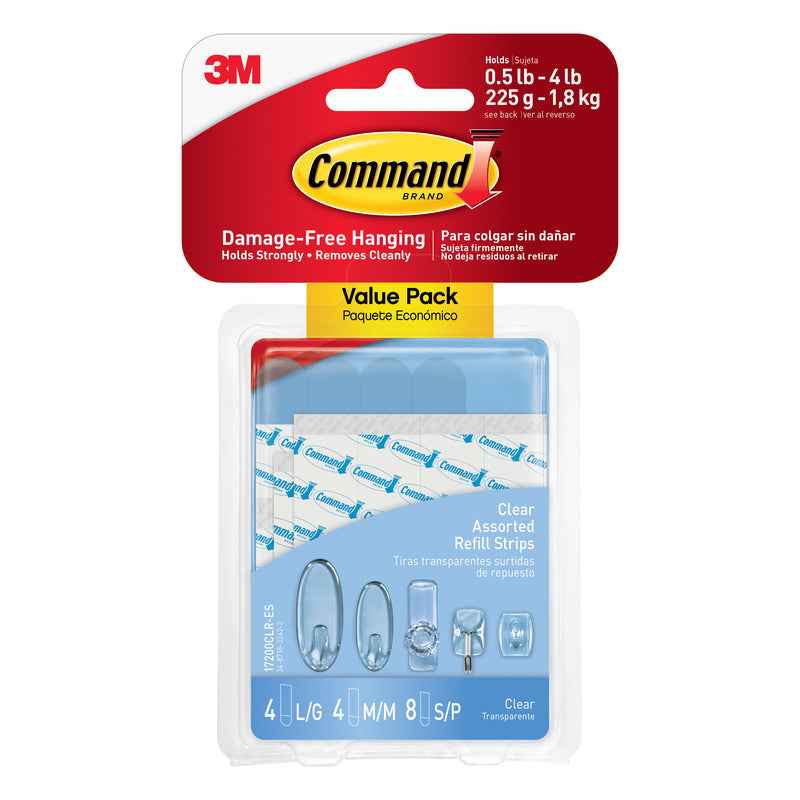 3M Command Assorted Foam Adhesive Strips 3-3/8 in. L 16 pk (Pack of 6) - Image 3