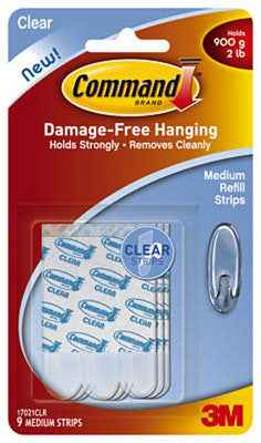 3M Command Medium Foam Adhesive Strips 2-3/4 in. L 9 pk (Pack of 6) - Image 2