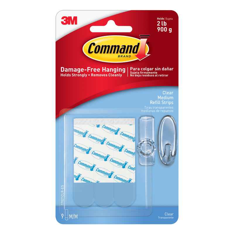 3M Command Medium Foam Adhesive Strips 2-3/4 in. L 9 pk (Pack of 6) - Image 3