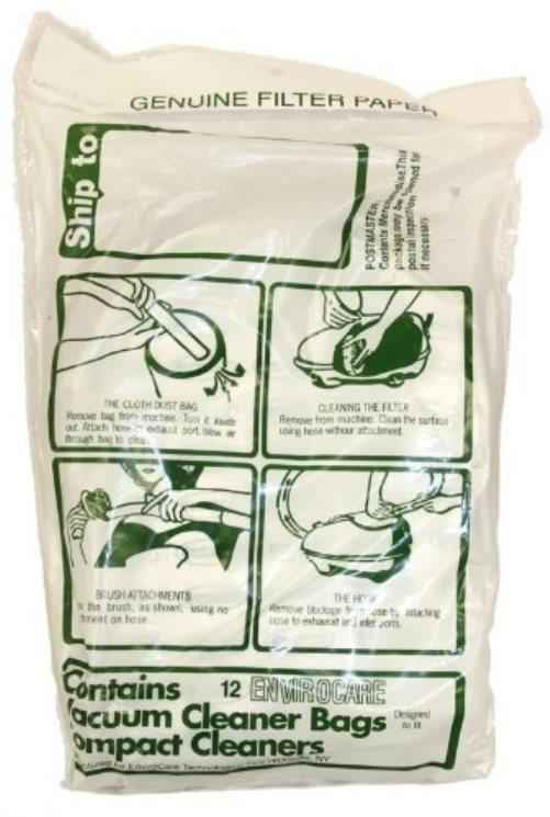 Compact Tristar Canister Vacuum Cleaner Paper Bags 12 Pk Generic Part # 738SEC - Image 2