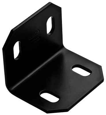 National Hardware 2.4 in. H X 3 in. W X 0.188 in. D Black Carbon Steel Inside/Outside Square Corner - Image 2