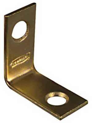 National Hardware 1 in. H X 1/2 in. W X 0.06 in. D Solid Brass Inside Corner Brace - Image 2