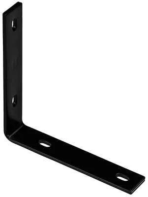National Hardware 8.25 in. H X 1.5 in. W X 0.25 in. D Black Carbon Steel Inside/Outside Corner Brace - Image 2