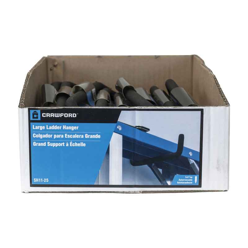 Crawford 7 in. L Vinyl Coated Black Steel Large Ladder Hook 50 lb. capacity 1 pk (Pack of 25) - Image 3