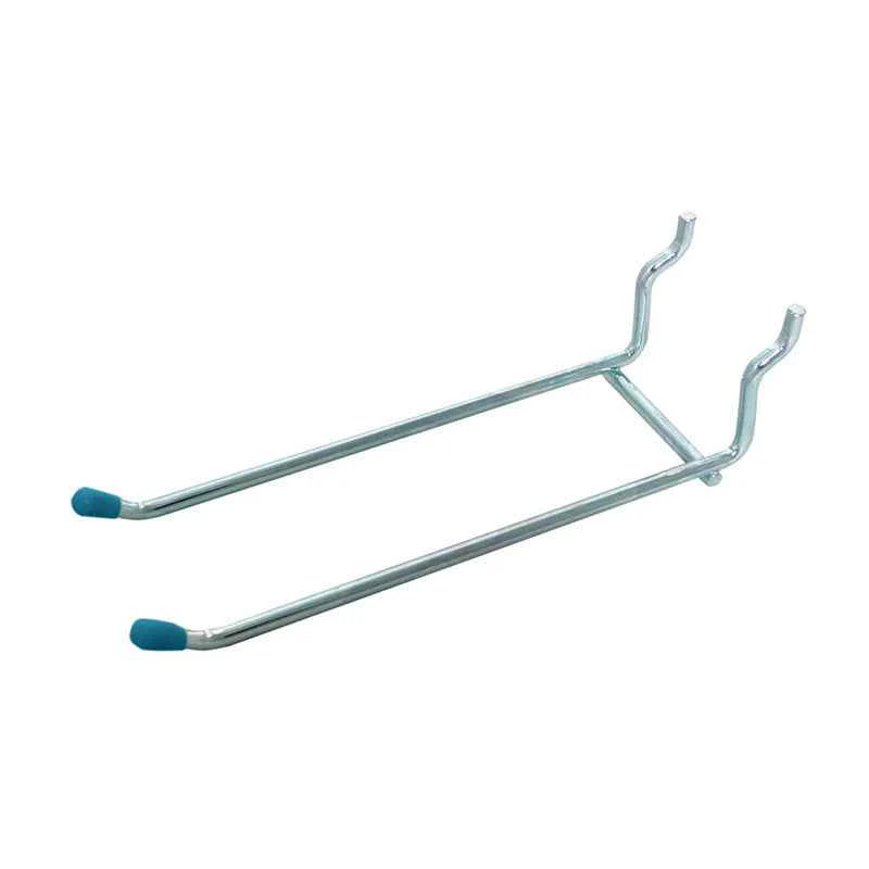 Crawford Zinc-Plated Silver Steel Heavy Duty Double Arm Pegboard Hook 5 lb. cap. 2 pk - Image 3