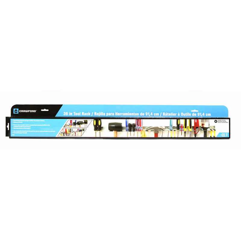 Crawford 36 in. L Zinc-Plated Silver Steel Tool Rack Tool Organizer 1 pk - Image 3