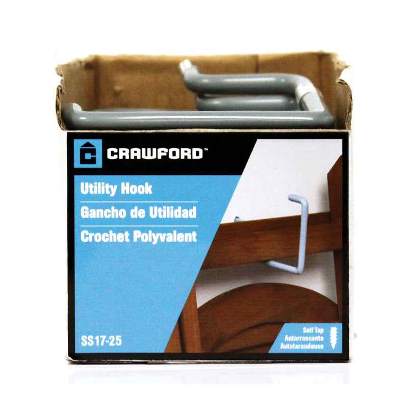 Crawford 7.17 in. L Vinyl Coated Gray Steel Large Storage Hook 20 lb. capacity 1 pk (Pack of 25) - Image 3