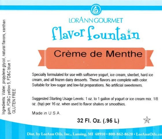 Creme de Menthe Flavor - 4 oz. - 32 oz. - Ice Cream and Beverage Flavors - LorAnn Oils - Canadian Distribution - Ships Free Within Canada on Orders Above CAD $199 - Image 3