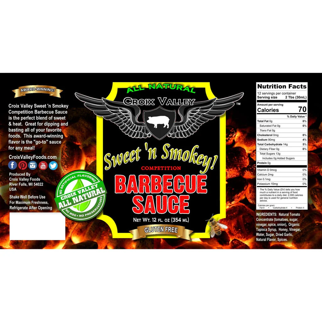 Croix Valley Sweet 'n Smokey Competition Barbecue Sauce 354 mL - Image 2