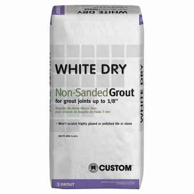 Custom Building Products White Dry Indoor and Outdoor White Non-Sanded Grout 25 lb - Image 2