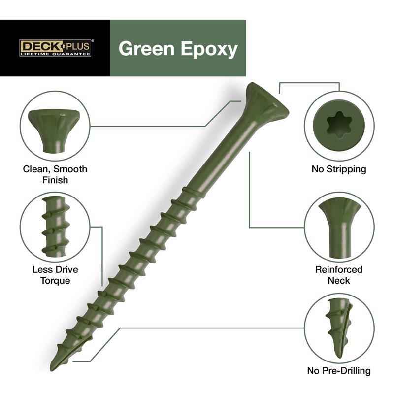 Deck Plus No. 10  x 2-1/2 in. L Star Flat Head Exterior Deck Screws 1 lb. - Image 6