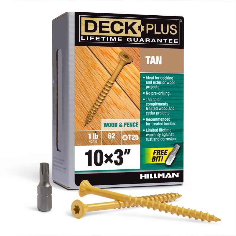 Deck Plus No. 10  x 3 in. L Star Flat Head Exterior Deck Screws 1 lb. - Image 4