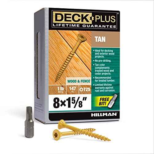 Deck Plus No. 8 x 1-5/8 in. L Star Flat Head Exterior Deck Screws 1 lb. - Image 4