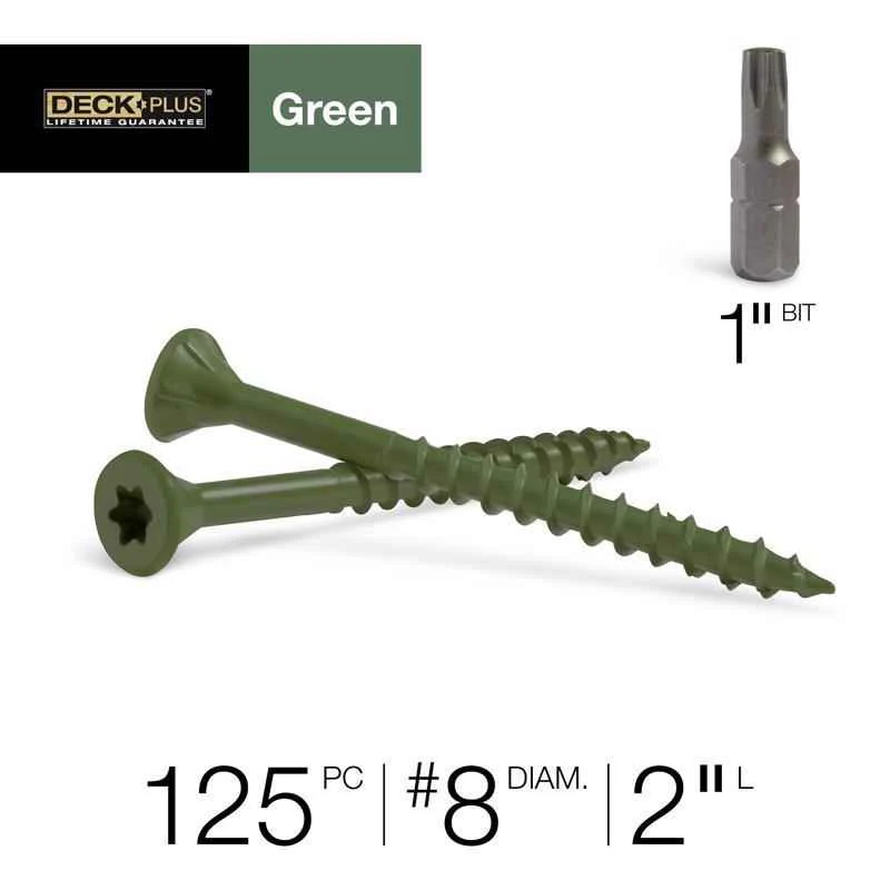 Deck Plus No. 8  x 2 in. L Star Flat Head Exterior Deck Screws 1 lb. - Image 3