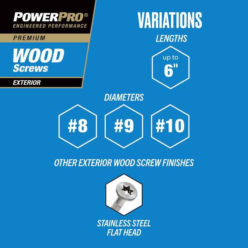 HILLMAN Power Pro No. 10 Ga. X 3-1/2 in. L Bronze Star Flat Head Premium Deck Screws 1 lb 55 pk - Image 5