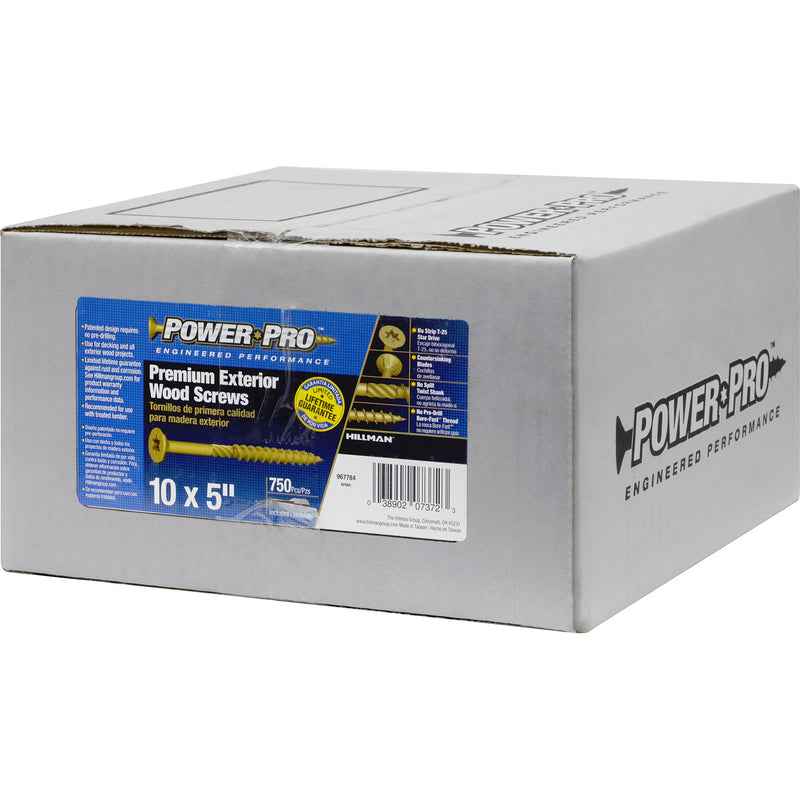 HILLMAN Power Pro No. 10 in. X 5 in. L Bronze Star Flat Head Premium Deck Screws 17 lb 750 pk - Image 4