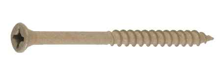FastenMaster GuardDog No. 10 X 3-1/2 in. L Gold Phillips/Square Bugle Head Deck Screws 75 pk - Image 3