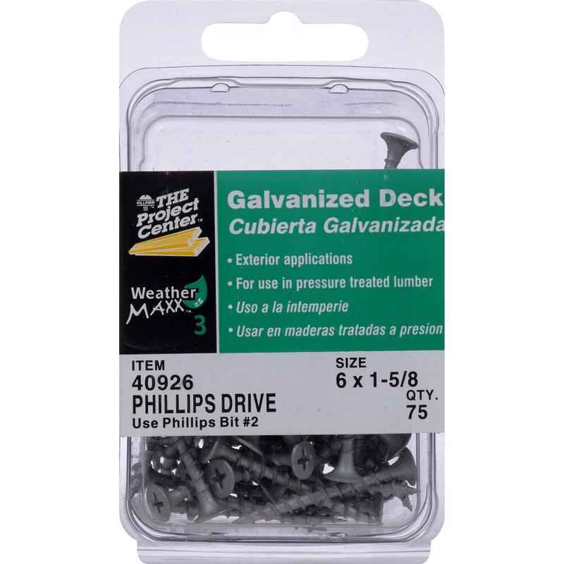 Hillman Weather Maxx 3 No. 6 X 1-5/8 in. L Phillips Bugle Head Deck Screws 75 pk - Image 2