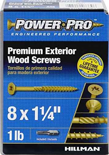 Hillman Power Pro No. 8 X 1-1/4 in. L Star Bronze Ceramic Wood Screws 1 lb 242 pk - Image 3