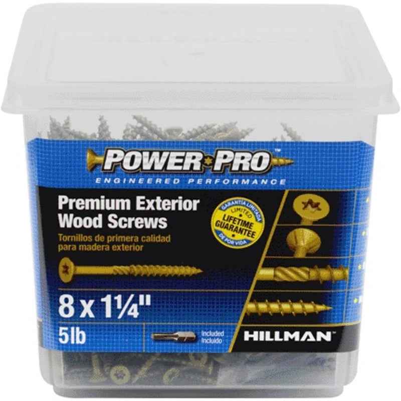 Hillman Power Pro No. 8 x 1-1/4 in. L Star Flat Head Ceramic Coated Premium Deck Screws 5 lb.