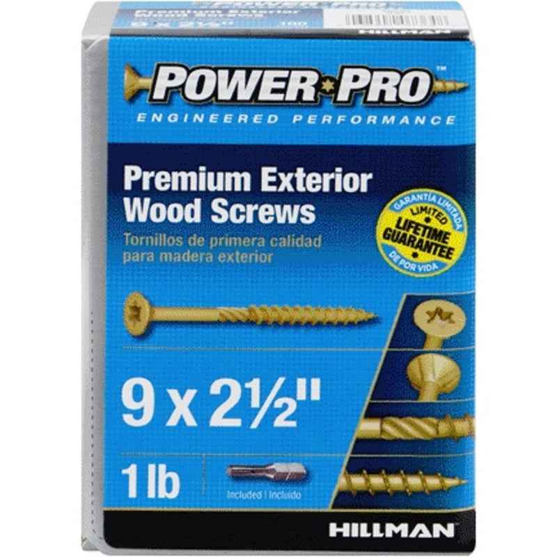 HILLMAN Power Pro No. 9 in. X 2-1/2 in. L Bronze Star Flat Head Premium Deck Screws 1 lb 88 pk - Image 2
