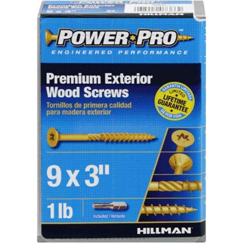 HILLMAN Power Pro No. 9 in. X 3 in. L Bronze Star Flat Head Premium Deck Screws 1 lb 74 pk - Image 2
