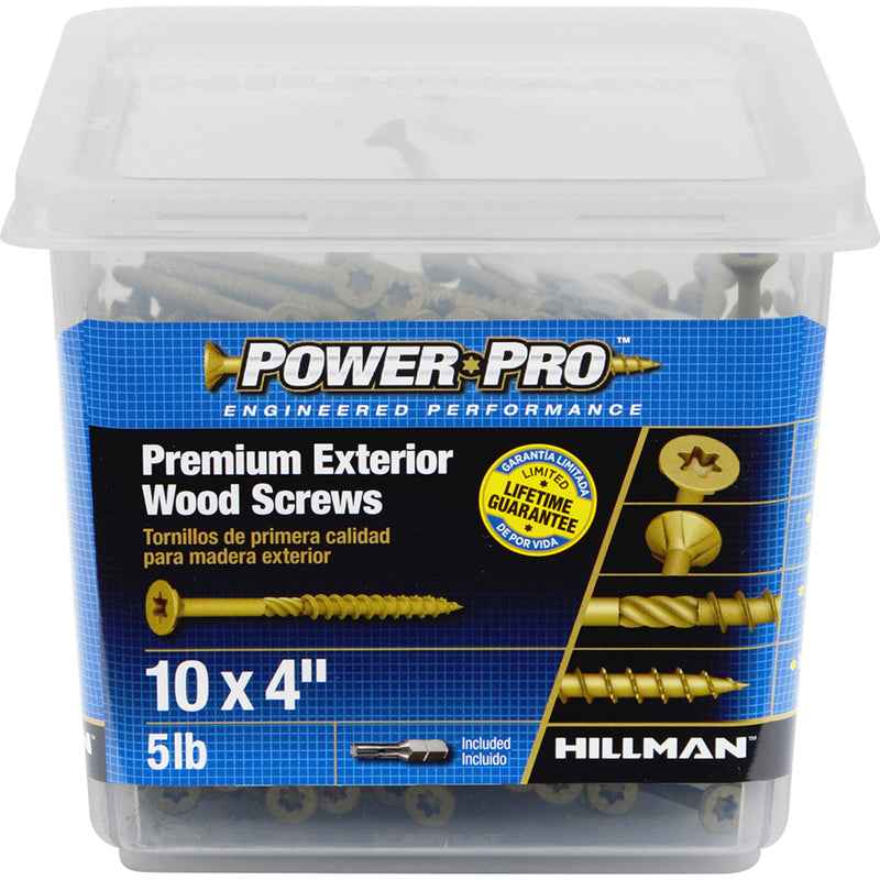 HILLMAN Power Pro No. 10 in. X 4 in. L Bronze Star Flat Head Premium Deck Screws 5 lb 248 pk - Image 3