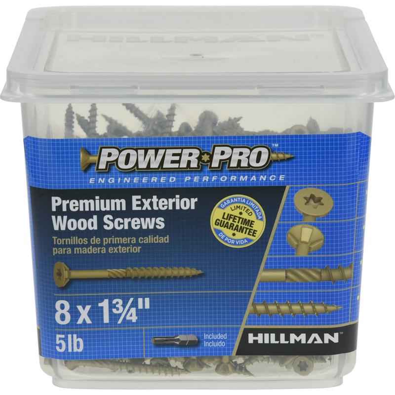 Hillman Power Pro No. 8 X 1-3/4 in. L Star Flat Head Premium Deck Screws 5 lb 877 pk - Image 3