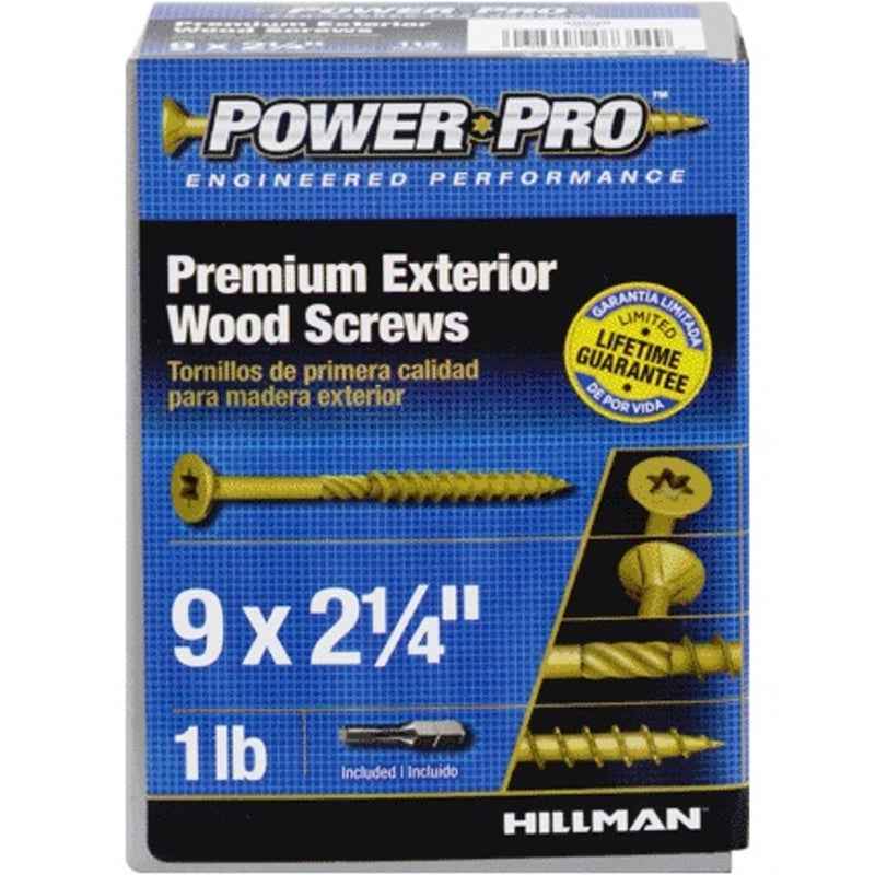 HILLMAN Power Pro No. 9 in. X 2-1/4 in. L Bronze Star Flat Head Premium Deck Screws 1 lb 97 pk - Image 2
