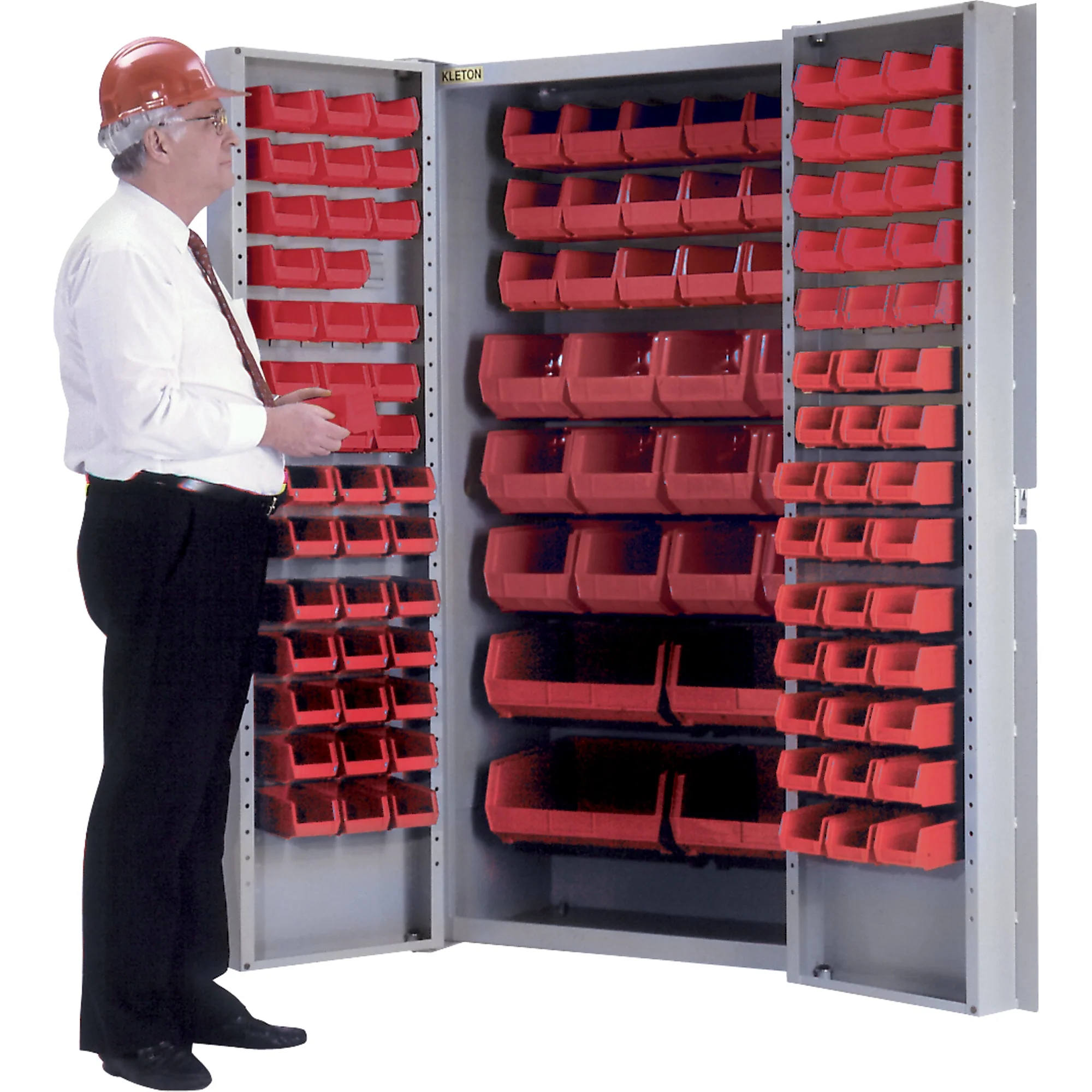 Deep-Door Combination Cabinet, 38" W x 24" D x 72" H, 36 Shelves
