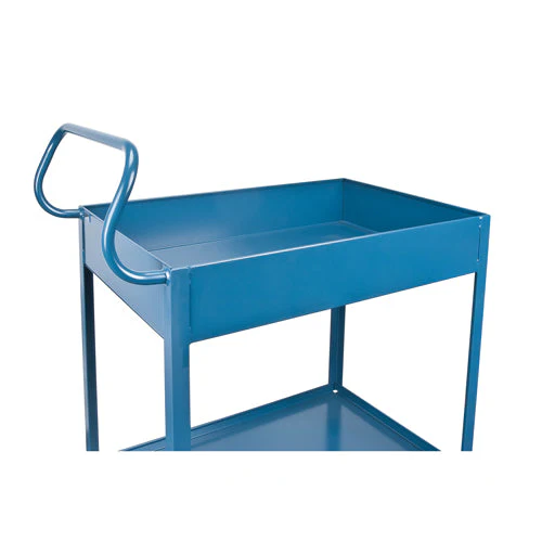 Deep Lipped Service Cart, 2 Tiers, 24" W x 47" H x 36" D, 1200 lbs. Capacity - Image 2