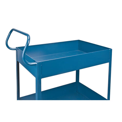 Deep Lipped Service Cart, 2 Tiers, 24" W x 47" H x 36" D, 1200 lbs. Capacity - Image 4