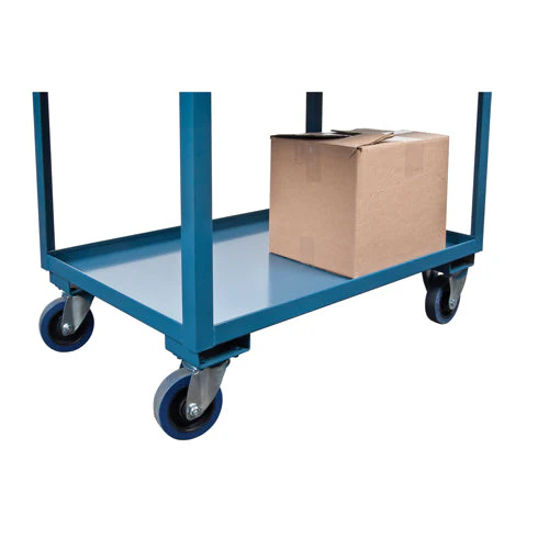 Deep Lipped Service Cart, 2 Tiers, 24" W x 47" H x 36" D, 1200 lbs. Capacity - Image 3