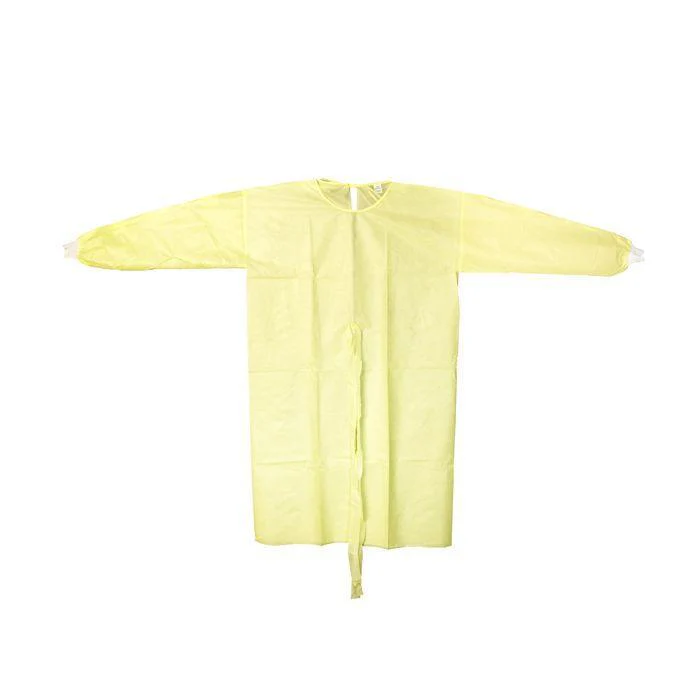 Disposable Gown, Fluid Resistant Isolation Gown, Level 1