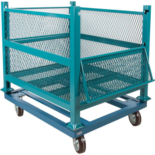 Dolly for Open Mesh Container, 40.5" W x 34-1/2" D x 10" H, 3000 lbs. Capacity - Image 2