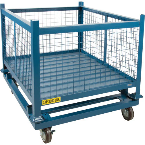 Dolly for Stacking Container, 48.5" W x 40-1/2" D x 10" H, 3000 lbs. Capacity - Image 2