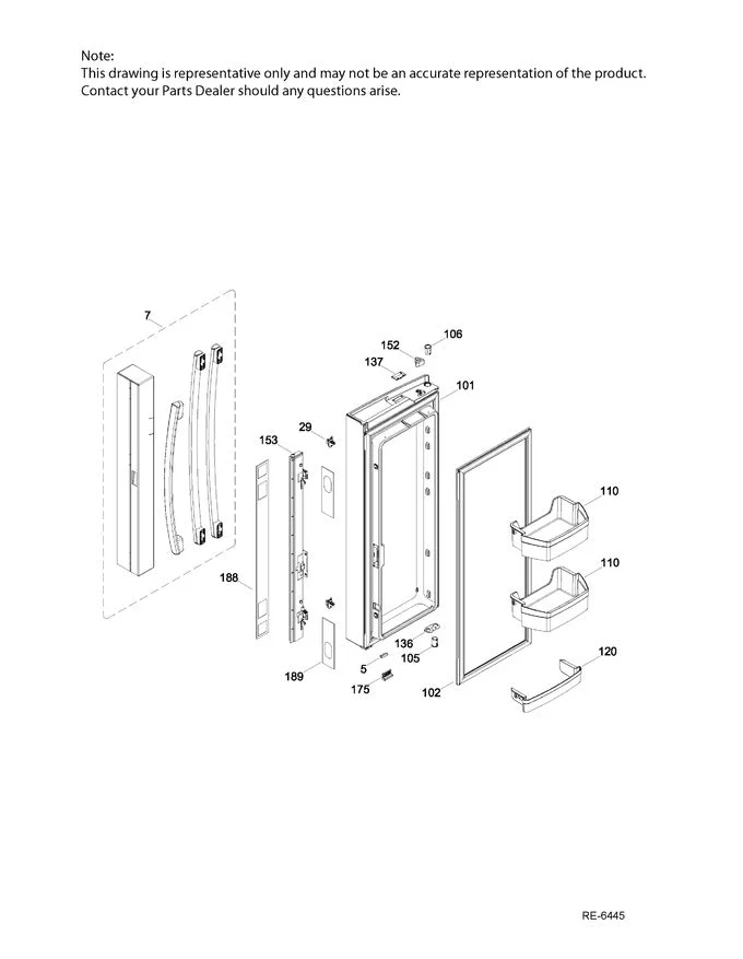 WR01L10773 Door Foam FF Assembly LH SS