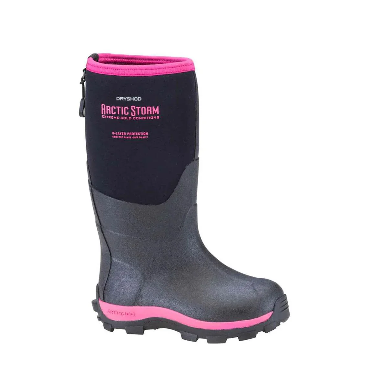 Dryshod Kid's Arctic Storm Black/Pink - Image 2