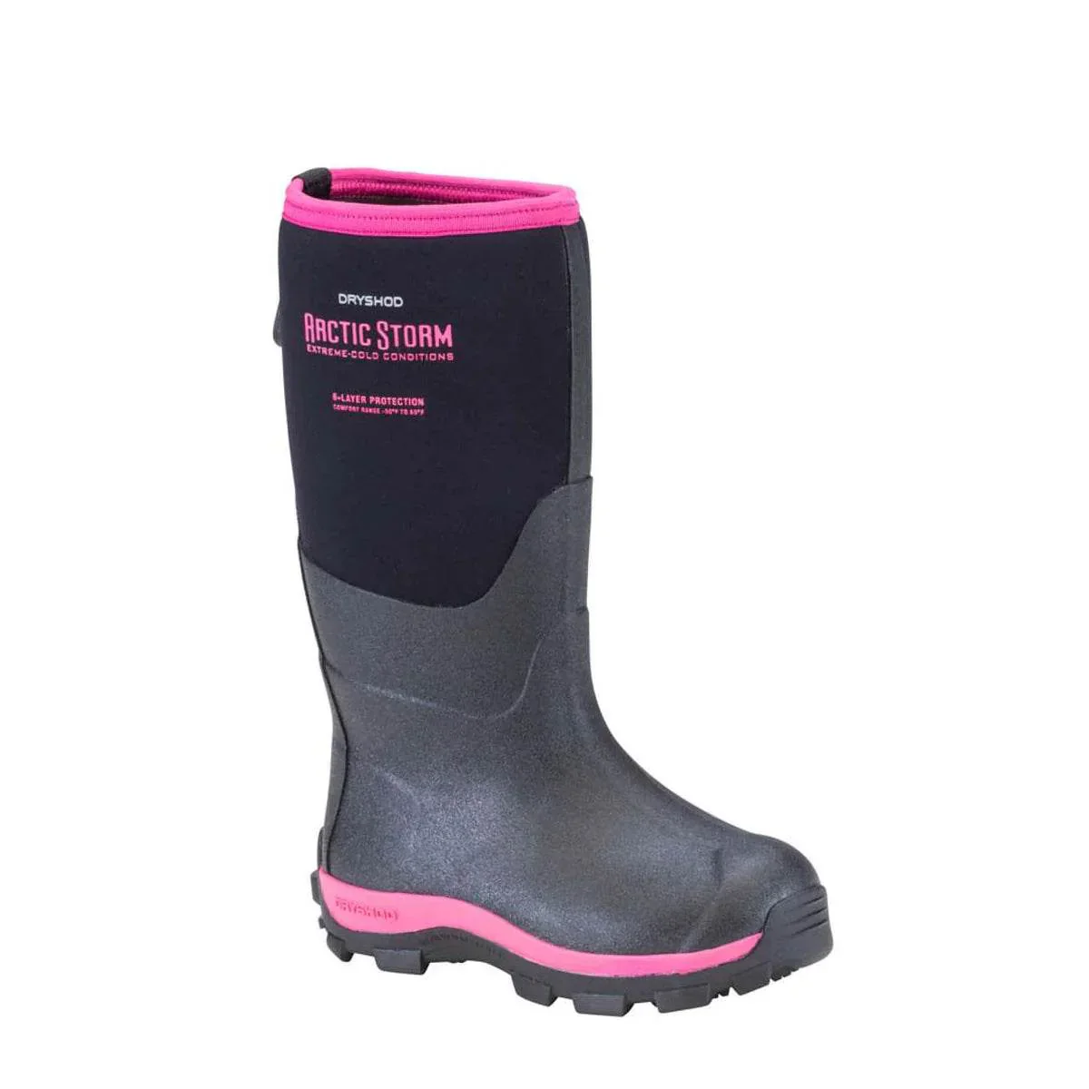 Dryshod Kid's Arctic Storm Black/Pink - Image 3