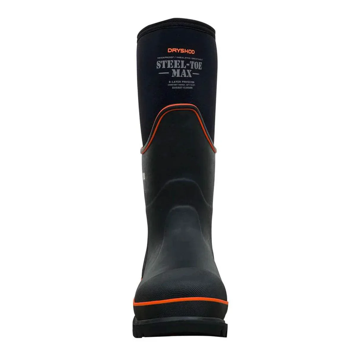 Dryshod Unisex Steel-Toe Max Gusset CSA High Black/Orange - Image 5