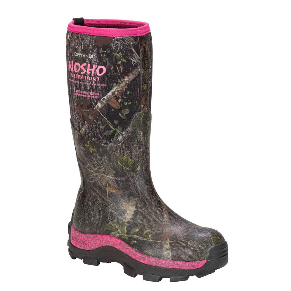 Dryshod Women's NoSho Ultra Hunt High Camo/Pink - Image 3