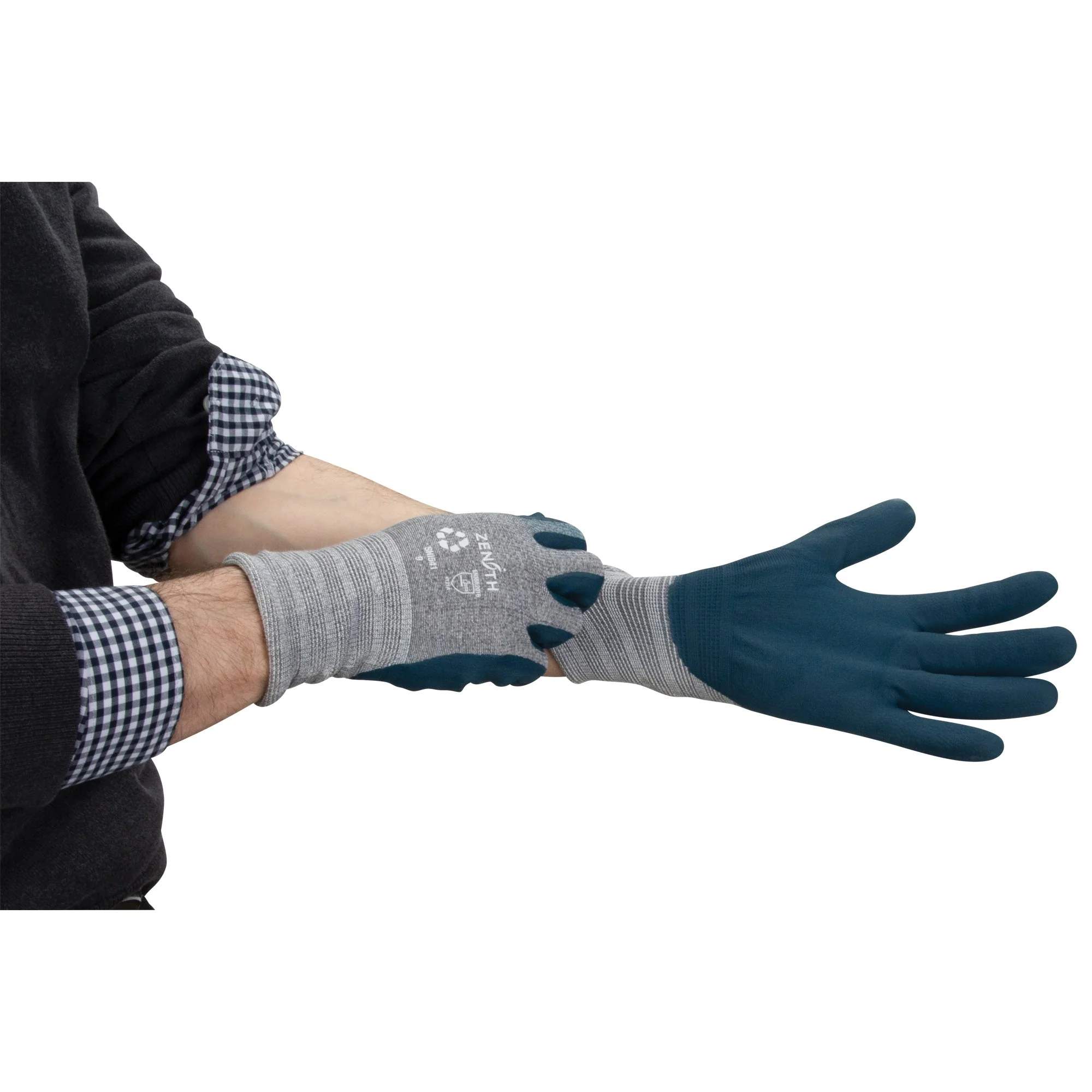 Eco-Friendly Lightweight Coated Gloves, 9, Foam Nitrile Coating, 15 Gauge, Polyester/RPET Shell - Image 2