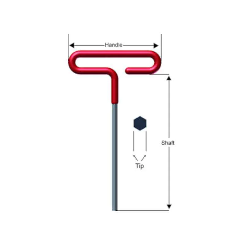 Eklind 3/32 to 1/4 in. SAE T-Handle Hex Key Set 8 pc - Image 4
